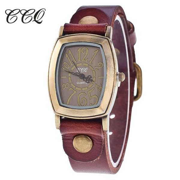 ccq brand fashion vintage cow leather bracelet watches casual women wristwatch luxury quartz watch gift 1905, Slivery;brown
ccq brand fashion vintage cow leather bracelet watches casual women wristwatch luxury quartz watch gift 1905, Slivery;brown
