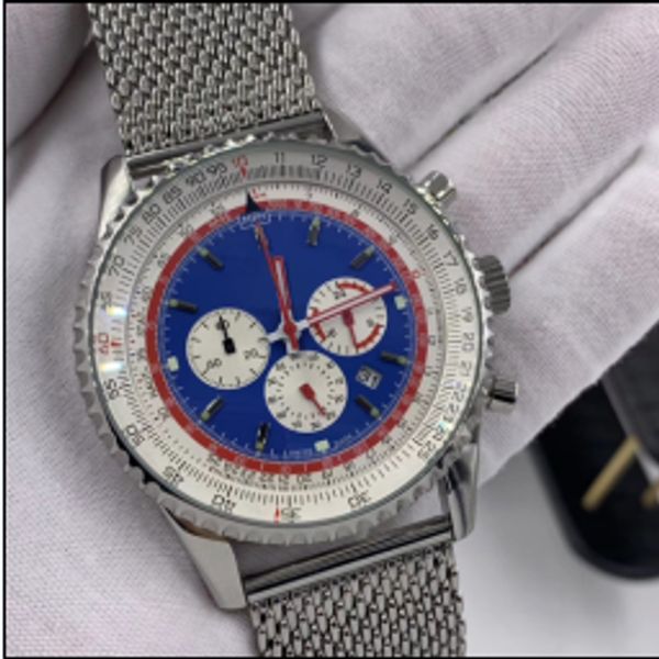 navitimer b01 pan am edition rotating slide rule stainless steel bezel mens watches quartz chrono blue dial watch mesh bracelet wristwatches, Slivery;brown
navitimer b01 pan am edition rotating slide rule stainless steel bezel mens watches quartz chrono blue dial watch mesh bracelet wristwatches, Slivery;brown
