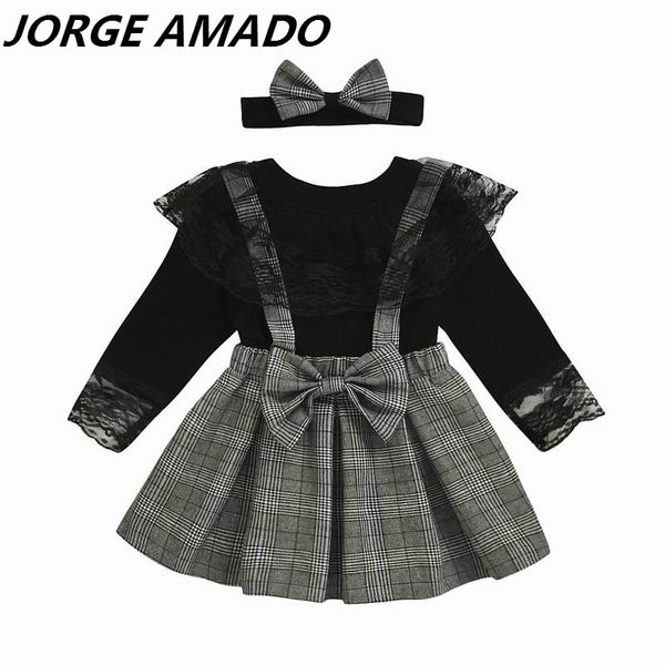 2020 girls suits lace black long sleeve tshirt +plaid straps dress+headband girls and brothers clothes e21703, White
2020 girls suits lace black long sleeve tshirt +plaid straps dress+headband girls and brothers clothes e21703, White