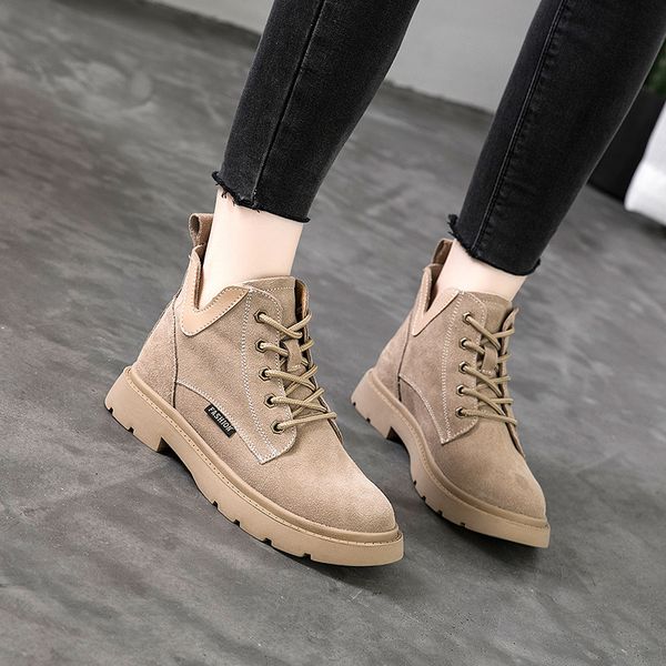 2019 new fashion leisure women's spring/winter warm boots lady casual lace up short boots locomotive a310, Black
2019 new fashion leisure women's spring/winter warm boots lady casual lace up short boots locomotive a310, Black
