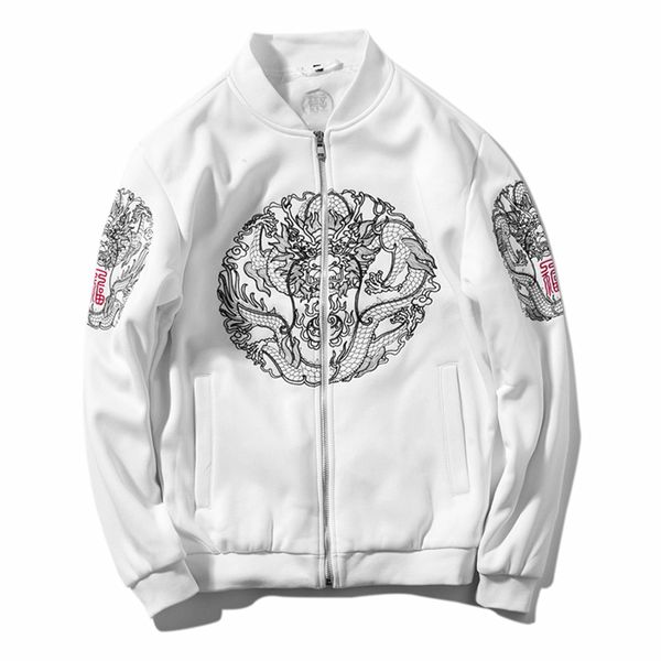 new men's clothing the original china wind dragon embroidery jacket slim collar youth baseball uniform jacket, Black;brown
new men's clothing the original china wind dragon embroidery jacket slim collar youth baseball uniform jacket, Black;brown