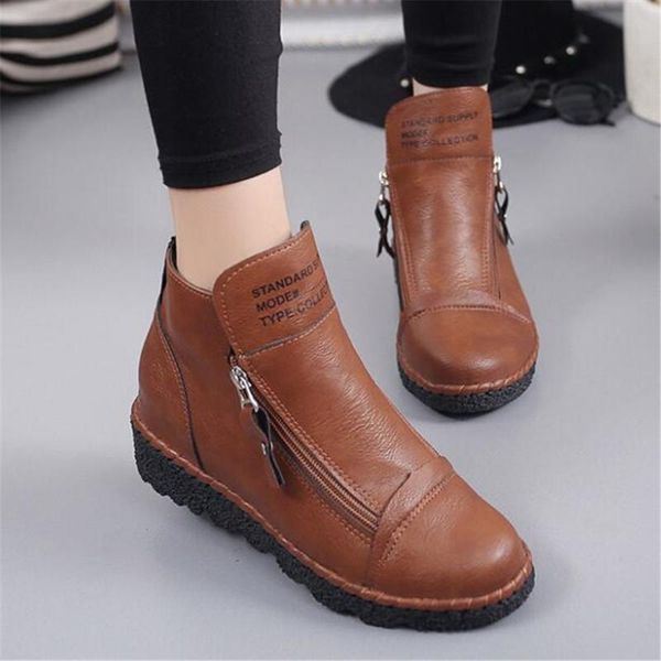 woman snow boots wedge heel ankle boots shoes increased platform female real leather botas mujer y425, Black
woman snow boots wedge heel ankle boots shoes increased platform female real leather botas mujer y425, Black