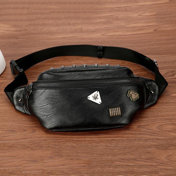 casual waist bags for men personality moto & bike punk chest bag male waterpoor pu leather waist pack trend hip-hop shoulder bag
casual waist bags for men personality moto & bike punk chest bag male waterpoor pu leather waist pack trend hip-hop shoulder bag