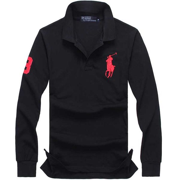 2019 designer polo shirts men lapel long-sleeved cotton hommes big horse american style print letter, Black
2019 designer polo shirts men lapel long-sleeved cotton hommes big horse american style print letter, Black