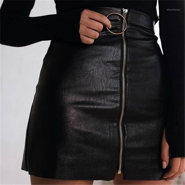 mini skirt fashion solid zipper front slim bandage skirt summer women designer clothing women pu, Black
mini skirt fashion solid zipper front slim bandage skirt summer women designer clothing women pu, Black