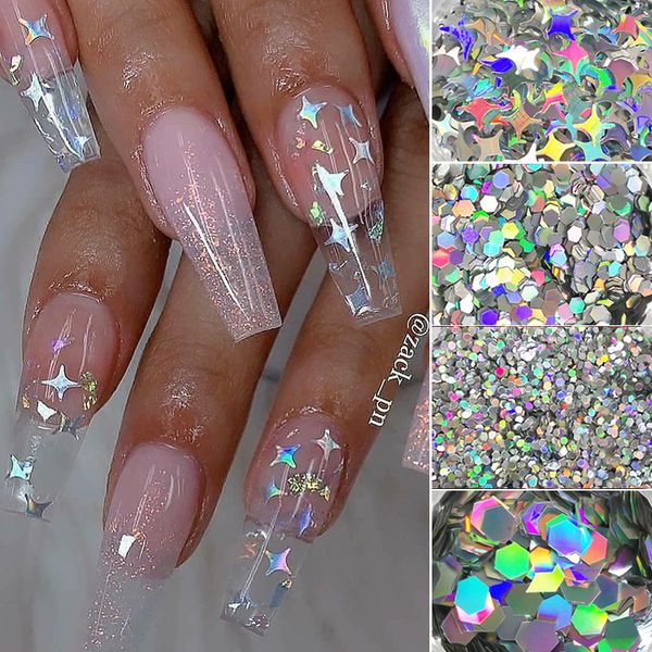nail glitter mix art powder flakes set gold silver holographics sequins for manicuring decorations shining tips, Silver;gold
nail glitter mix art powder flakes set gold silver holographics sequins for manicuring decorations shining tips, Silver;gold
