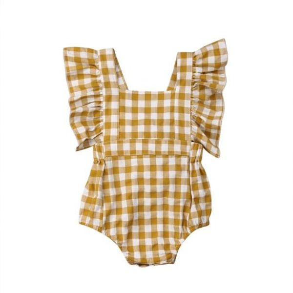 newborn baby girl plaid cotton romper ruffles jumpsuit playsuit clothes outfit, Blue
newborn baby girl plaid cotton romper ruffles jumpsuit playsuit clothes outfit, Blue