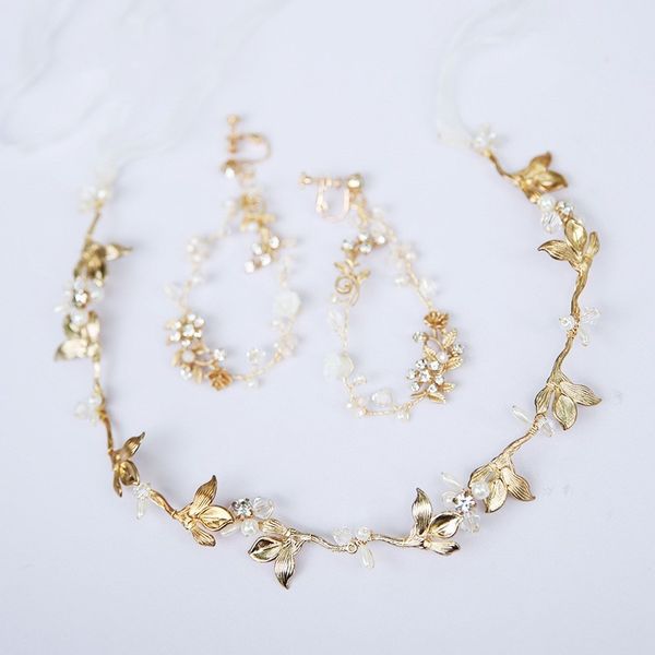 jonnafe boho gold leaf bridal headband tiara earrings set pearls wedding jewelry women hair accessories headpiece, Golden;white
jonnafe boho gold leaf bridal headband tiara earrings set pearls wedding jewelry women hair accessories headpiece, Golden;white