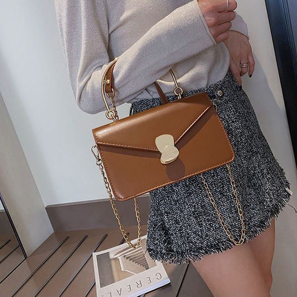 casual solid pu leather metal handle chains bags women handbag purse small flap bag ladies messenger shoulder bag luxury brands
casual solid pu leather metal handle chains bags women handbag purse small flap bag ladies messenger shoulder bag luxury brands