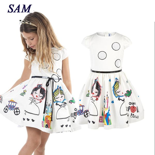 girls summer dress kids clothes 2019 brand baby girl dress with sashes robe fille character princess children clothing, Red;yellow
girls summer dress kids clothes 2019 brand baby girl dress with sashes robe fille character princess children clothing, Red;yellow