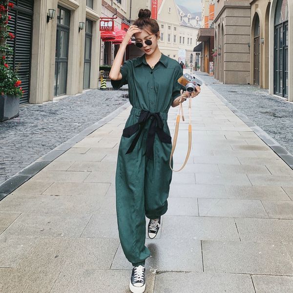 women's jumpsuits & rompers women summer shirt style short sleeve loose casual streetwear hip hop harem one piece pants sashe overalls, Black;white
women's jumpsuits & rompers women summer shirt style short sleeve loose casual streetwear hip hop harem one piece pants sashe overalls, Black;white