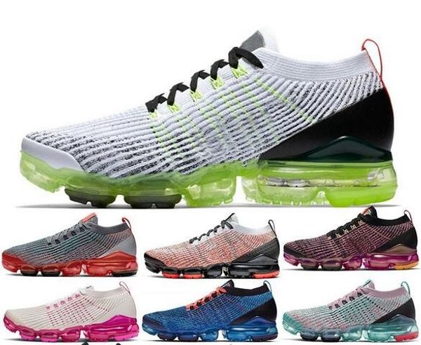 2019 new fly 3.0 mens women running shoes triple black white blue knit 3s jogging sneakers designer sport shoes 36-46
