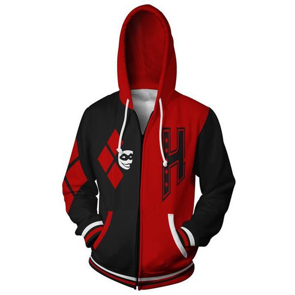 3d print quinn joker suicide squad cosplay sweatshirts hoodie costume movie hoodie thin coats spring autumn, Black
3d print quinn joker suicide squad cosplay sweatshirts hoodie costume movie hoodie thin coats spring autumn, Black