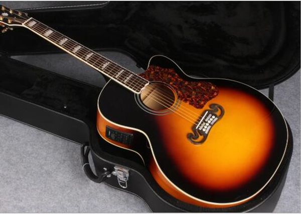J200 single cut acoustic electric guitar sunburst electric acoustic single cutaway free shipping