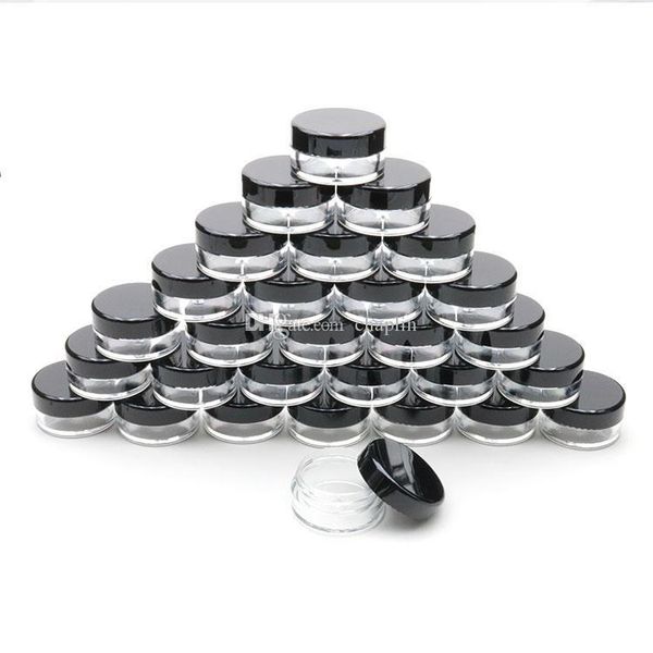 5g 5ml empty clear container jar pot with black lids for powder makeup, cream, lotion, lip balm gloss, cosmetic samples
5g 5ml empty clear container jar pot with black lids for powder makeup, cream, lotion, lip balm gloss, cosmetic samples