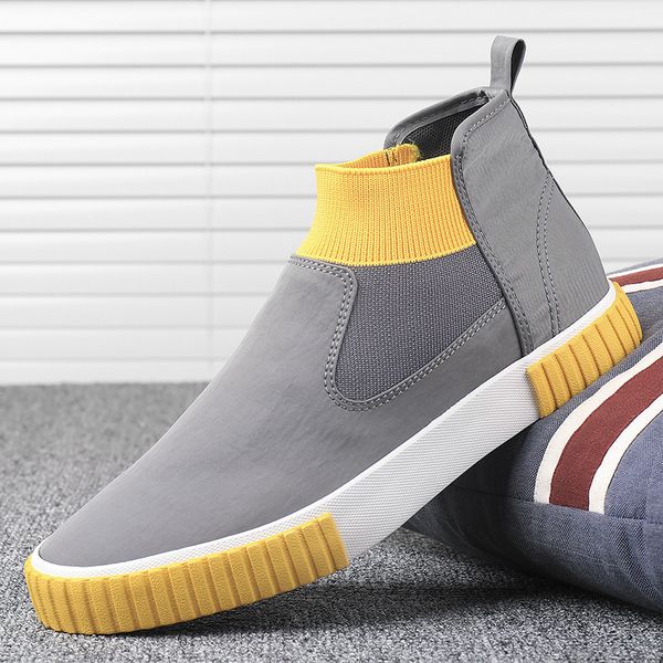 mens sport shoes canvas men slip-on high shoes man sneakers 2020 fashion trending mens trainers, Black
mens sport shoes canvas men slip-on high shoes man sneakers 2020 fashion trending mens trainers, Black
