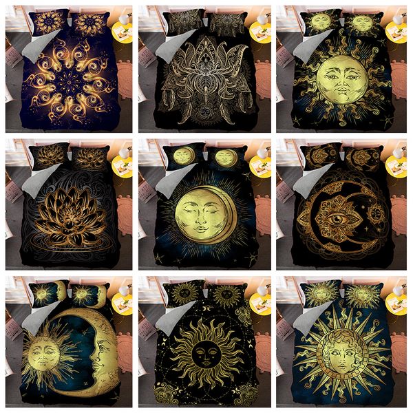 comforty golden moon and sun bedding set 3d duvet cover printed king size home decoration 2/3pcs polyester bedclothes
comforty golden moon and sun bedding set 3d duvet cover printed king size home decoration 2/3pcs polyester bedclothes
