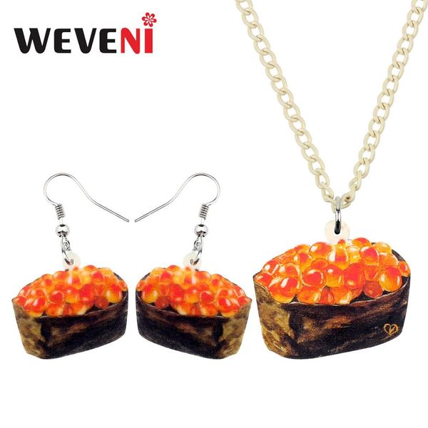 weveni acrylic japanese roe sushi necklace earrings jewelry sets kid girl unique funny decoration novelty charms gift bulk, Silver
weveni acrylic japanese roe sushi necklace earrings jewelry sets kid girl unique funny decoration novelty charms gift bulk, Silver