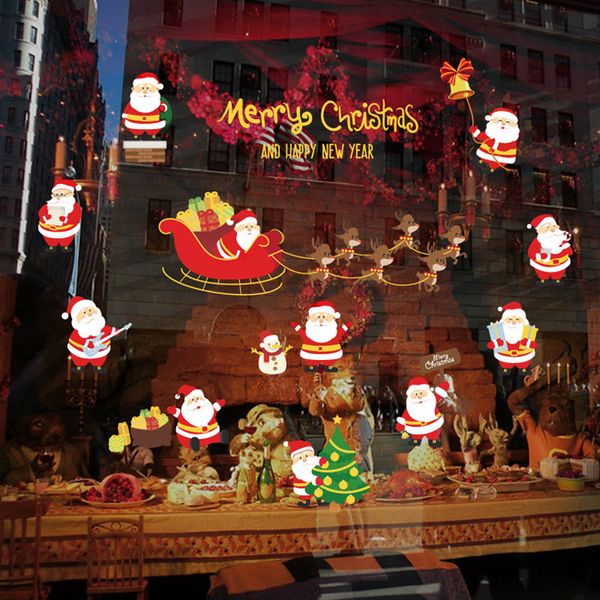 new removable diy christmas santa claus gift wall stickers for shop window glass cabinet happy new year wallpaper
new removable diy christmas santa claus gift wall stickers for shop window glass cabinet happy new year wallpaper
