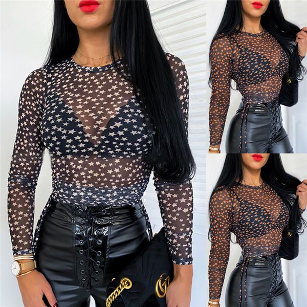 сексуальные женщины сетка sheer see through stars print рубашка блузки клубная одежда топы с длинным рукавом блузка o-образным вырезом рубаш, White
сексуальные женщины сетка sheer see through stars print рубашка блузки клубная одежда топы с длинным рукавом блузка o-образным вырезом рубаш, White