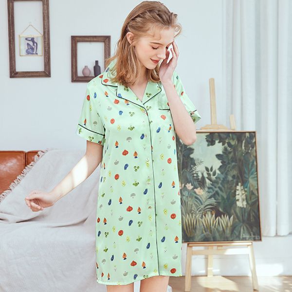 women's sleepwear ssh0355 satin silk women mini short nightgown sleepshirts ladies printed nightdress female night gown dress, Black;red
women's sleepwear ssh0355 satin silk women mini short nightgown sleepshirts ladies printed nightdress female night gown dress, Black;red
