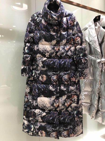 2019 autumn and winter women's new white duck down stand long down jacket 0903, Black
2019 autumn and winter women's new white duck down stand long down jacket 0903, Black