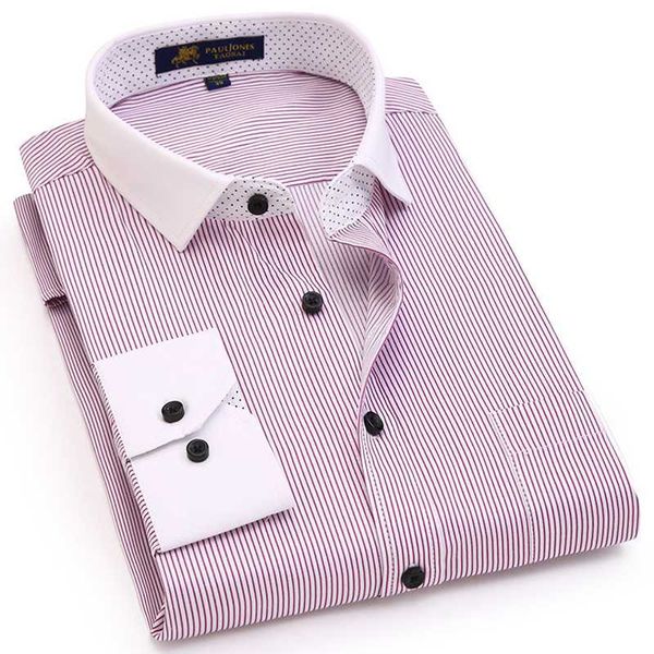 men's long sleeve contrast striped basic dress shirts single patch pocket casual regular fit office work button up shirt, White;black
men's long sleeve contrast striped basic dress shirts single patch pocket casual regular fit office work button up shirt, White;black