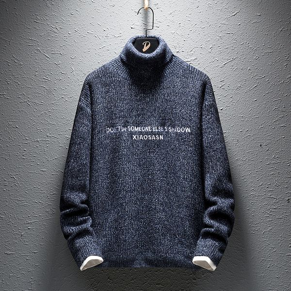 men autumn winter clothing letter printed turtleneck sweater men knitwear jumper homme sweater high neck japan style, White;black
men autumn winter clothing letter printed turtleneck sweater men knitwear jumper homme sweater high neck japan style, White;black