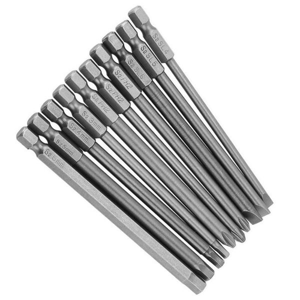 10pcs/set slotted screwdriver bits 1/4 inch hex shank long magnetic 100mm power tools
10pcs/set slotted screwdriver bits 1/4 inch hex shank long magnetic 100mm power tools