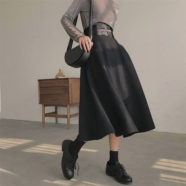 fashion vintage a-line woolen skirts high waist belt slim autumn winter women's skirts office ladies black retro
fashion vintage a-line woolen skirts high waist belt slim autumn winter women's skirts office ladies black retro