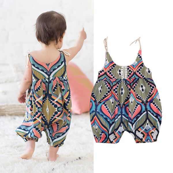 2018 new newborn infant baby girls sleeveless floral stripe boho haren romper pants summer floral clothing, Blue
2018 new newborn infant baby girls sleeveless floral stripe boho haren romper pants summer floral clothing, Blue