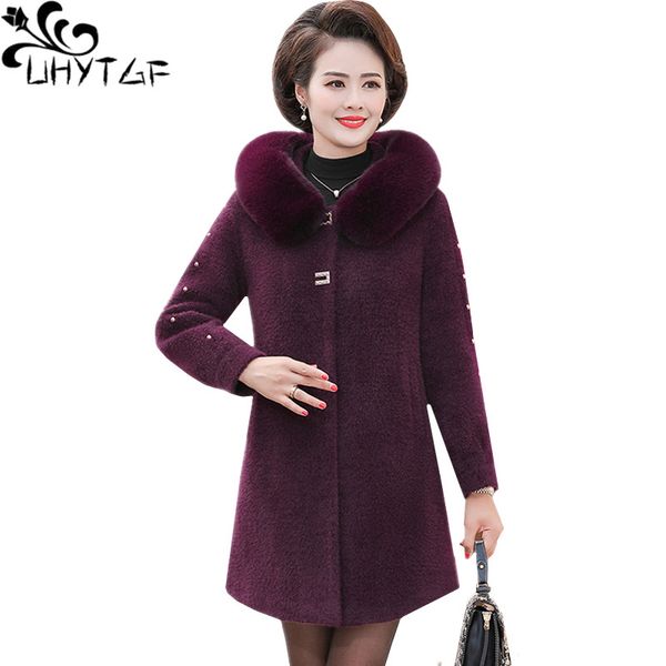 women's wool & blends uhytgf autumn winter coat female quality mink cashmere jacket luxury fur collar hooded warm women 5xl plus size 1, Black
women's wool & blends uhytgf autumn winter coat female quality mink cashmere jacket luxury fur collar hooded warm women 5xl plus size 1, Black