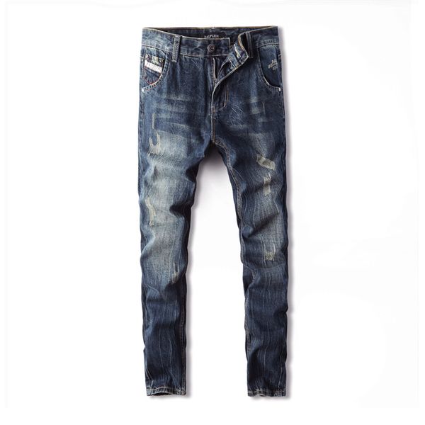 2020 new designer men's jeans retro design nostalgic washed dark blue straight worn denim trousers men's slim men's trousers
2020 new designer men's jeans retro design nostalgic washed dark blue straight worn denim trousers men's slim men's trousers