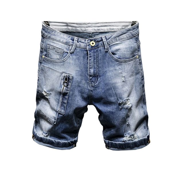 qmgood men jeans summer shorts knee length korean ripped denim shorts men distressed hip hop light blue fashion fake zippers
qmgood men jeans summer shorts knee length korean ripped denim shorts men distressed hip hop light blue fashion fake zippers