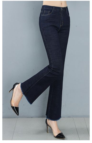 deep blue new han edition style of tall waist temperament of cultivate one's morality show thin flared trousers jeans in the spring and
deep blue new han edition style of tall waist temperament of cultivate one's morality show thin flared trousers jeans in the spring and