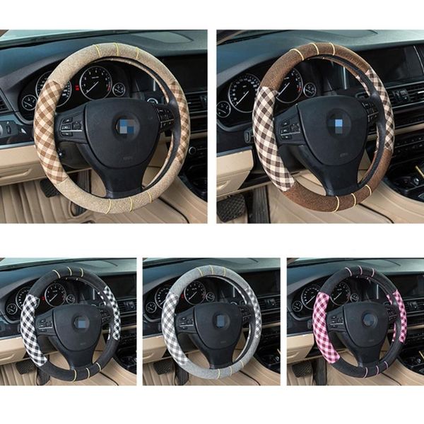 car accessories universal 15" car steering wheel cover linen cover interior decoration
car accessories universal 15" car steering wheel cover linen cover interior decoration