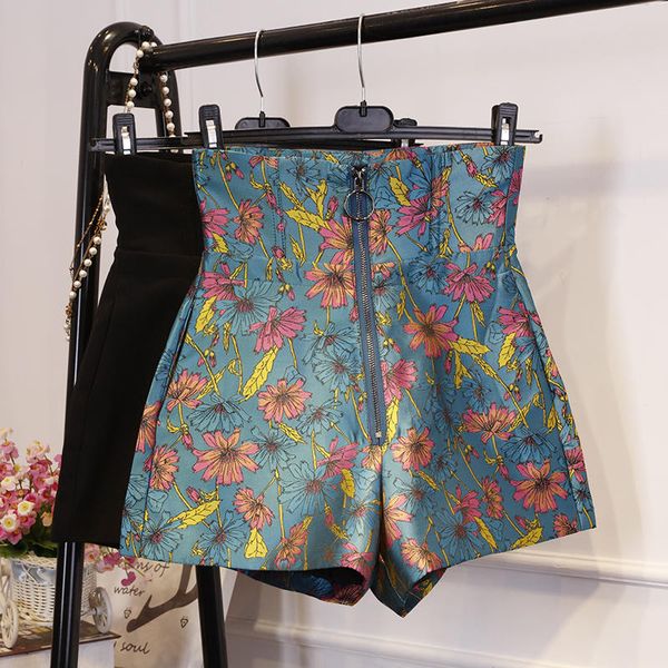 women's shorts zipper high waist wide legs women vintage flower printing fashion short femme black summer c5600, White;black
women's shorts zipper high waist wide legs women vintage flower printing fashion short femme black summer c5600, White;black