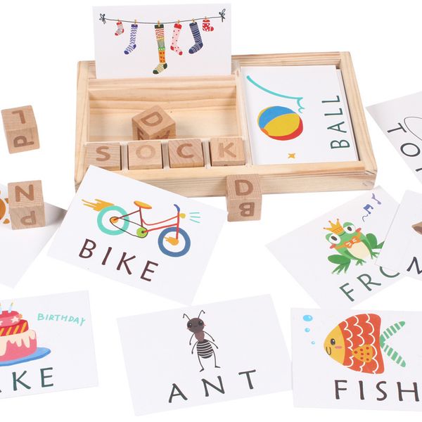 candywood wood spelling words game kids early educational for children learning wooden toys montessori education toy y200704
candywood wood spelling words game kids early educational for children learning wooden toys montessori education toy y200704