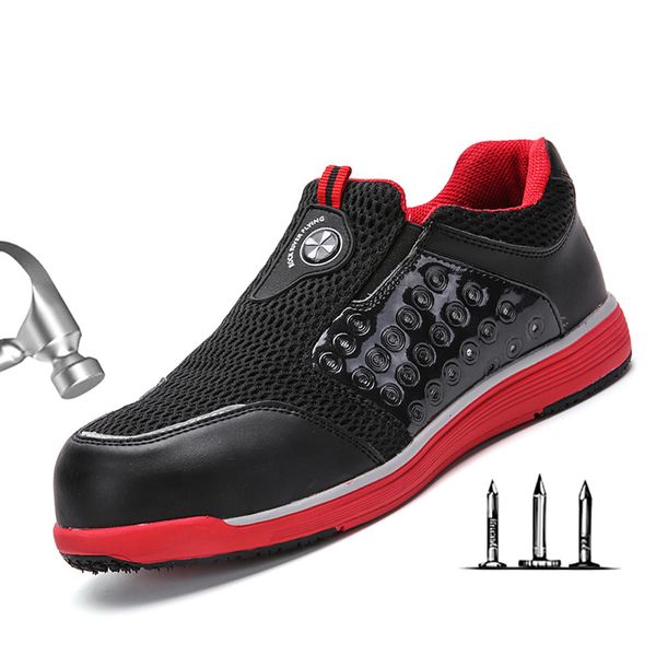 men steel toe work safety shoes lightweight breathable anti-smashing anti-puncture non-slip casual sneaker men work safety boots, Black
men steel toe work safety shoes lightweight breathable anti-smashing anti-puncture non-slip casual sneaker men work safety boots, Black