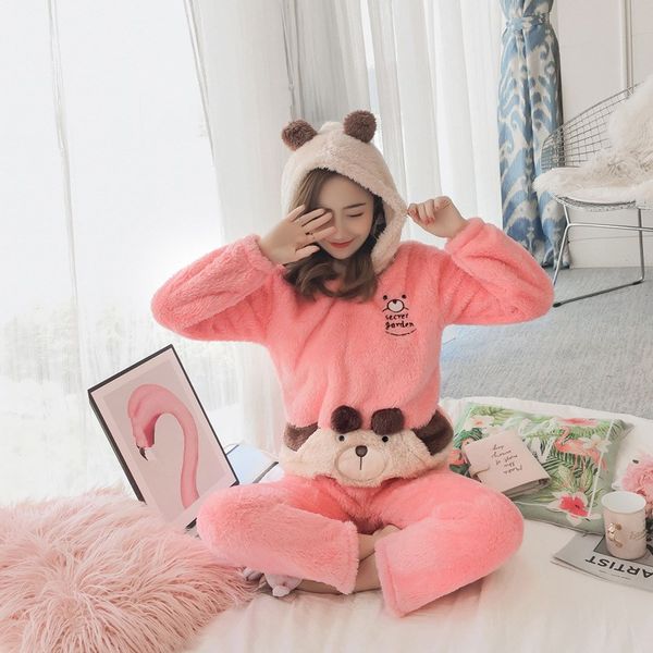 autumn and winter women pyjamas sets thick warm coral velvet suit round neck female cartoon bear animal pants sleepwear, Blue;gray
autumn and winter women pyjamas sets thick warm coral velvet suit round neck female cartoon bear animal pants sleepwear, Blue;gray