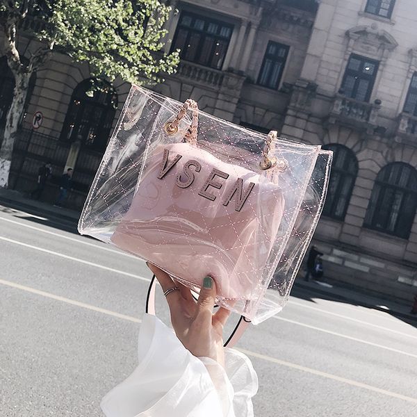 transparent female bag women's designer handbag 2018 fashion new pvc jelly bag high-capacity chain shoulder
transparent female bag women's designer handbag 2018 fashion new pvc jelly bag high-capacity chain shoulder