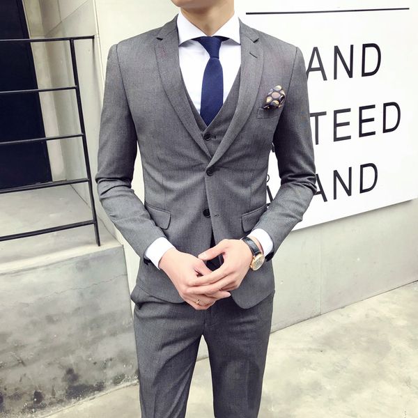 costume homme pour mariage male dark gray slim-fit plaid suit (jacket +vest+ pants )3 pieces groomsmen wedding dress, White;black
costume homme pour mariage male dark gray slim-fit plaid suit (jacket +vest+ pants )3 pieces groomsmen wedding dress, White;black