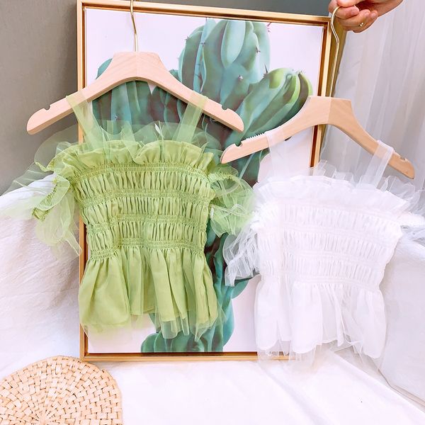 summer girls blouse baby shirt kids children fashion clothestoddler blouse pleated ruched lace strap elegant 2 to 9 yrs y200704, White;black
summer girls blouse baby shirt kids children fashion clothestoddler blouse pleated ruched lace strap elegant 2 to 9 yrs y200704, White;black