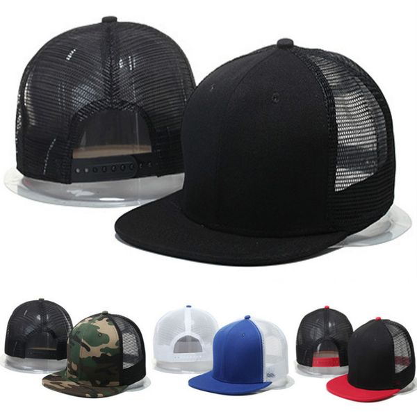 new trendy styles blank mesh camo baseball caps black hip hop hats mens women casquettes bboy gorras bones snapback solid hat, Blue;gray