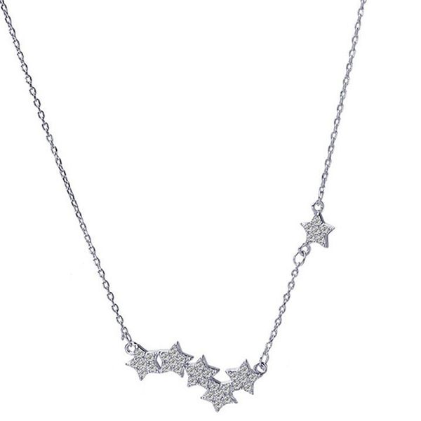 new style shiny star zircon necklace women sweet starry pendant clavicle chain micro-inlay zircon pendant necklace jewelry, Silver
new style shiny star zircon necklace women sweet starry pendant clavicle chain micro-inlay zircon pendant necklace jewelry, Silver