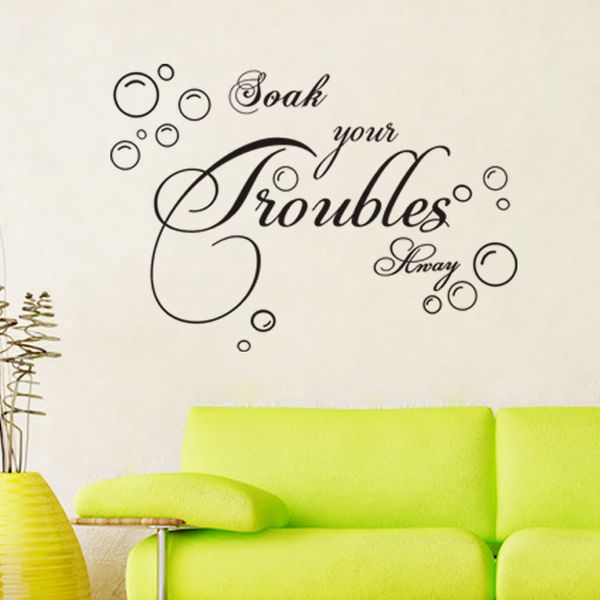 bathroom wall sticker lettering"soak your troubles away"bubble vinyl wall decals art vinyl wall quotes
bathroom wall sticker lettering"soak your troubles away"bubble vinyl wall decals art vinyl wall quotes