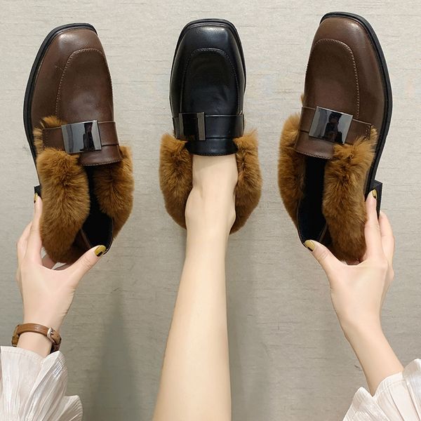 womens derby shoes casual female sneakers shallow mouth all-match 2019 fashion women's loafers fur autumn square toe buckle, Black
womens derby shoes casual female sneakers shallow mouth all-match 2019 fashion women's loafers fur autumn square toe buckle, Black