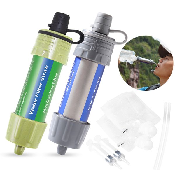 2 pcs outdoor water filter straw water filtration system water purifier for emergency preparedness camping traveling backpacking
2 pcs outdoor water filter straw water filtration system water purifier for emergency preparedness camping traveling backpacking