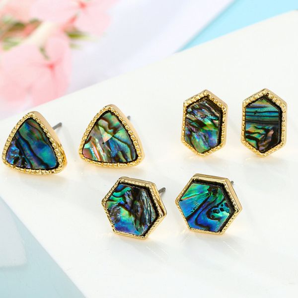 trendy abalone shell resin stud earrings geometric hexagon triangle earrings female travel commemorative gift exquisite jewelry, Golden;silver
trendy abalone shell resin stud earrings geometric hexagon triangle earrings female travel commemorative gift exquisite jewelry, Golden;silver