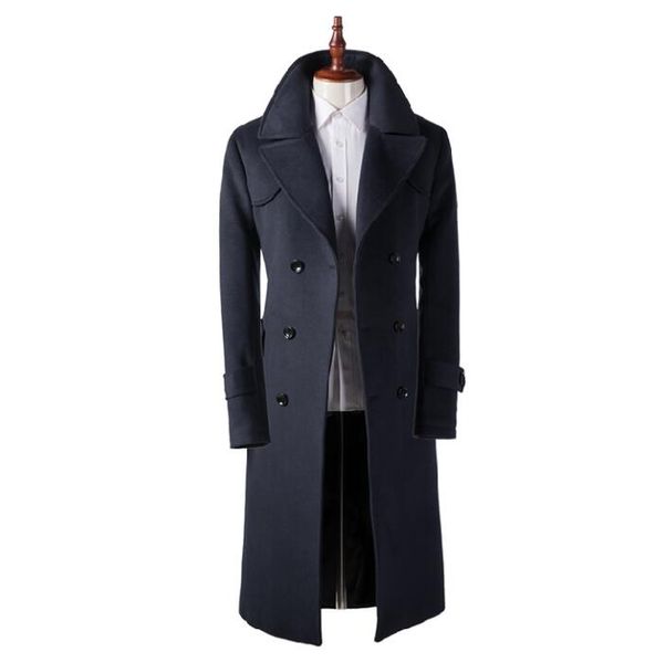 autumn winter casual long woolen coat men trench coats long sleeves overcoat mens cashmere coat casaco masculino inverno england, Black
autumn winter casual long woolen coat men trench coats long sleeves overcoat mens cashmere coat casaco masculino inverno england, Black